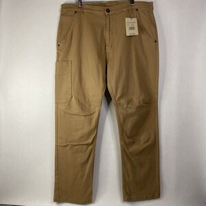 Original‎ Deluxe Mens Work Pants Rugged Construction Utility Khaki 38x30 NWT